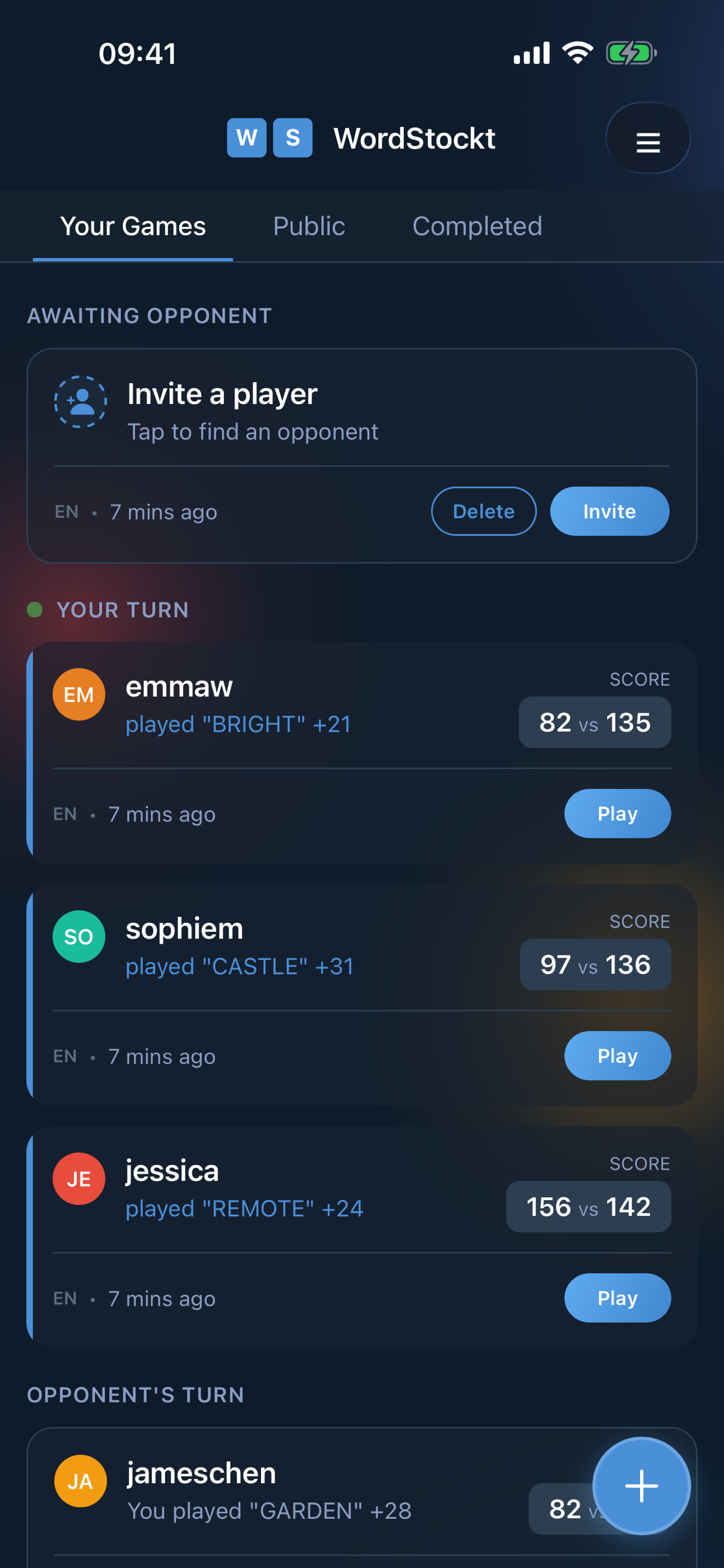 WordStockt games list